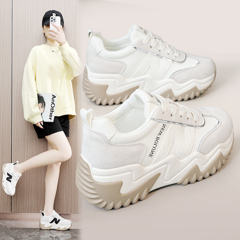 Damen Sportliche Chunky Sneakers mit rutschfester Laufsohle und atmungsaktivem Obermaterial R&B