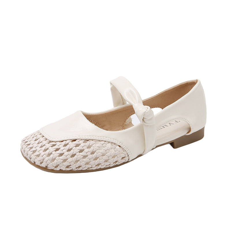 Damen Ballerina-Schuhe mit geflochtenem Detail R&B