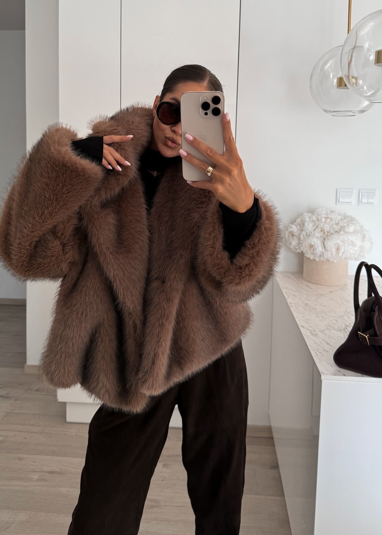 R&B | Eichen-Faux-Fur-Jacke