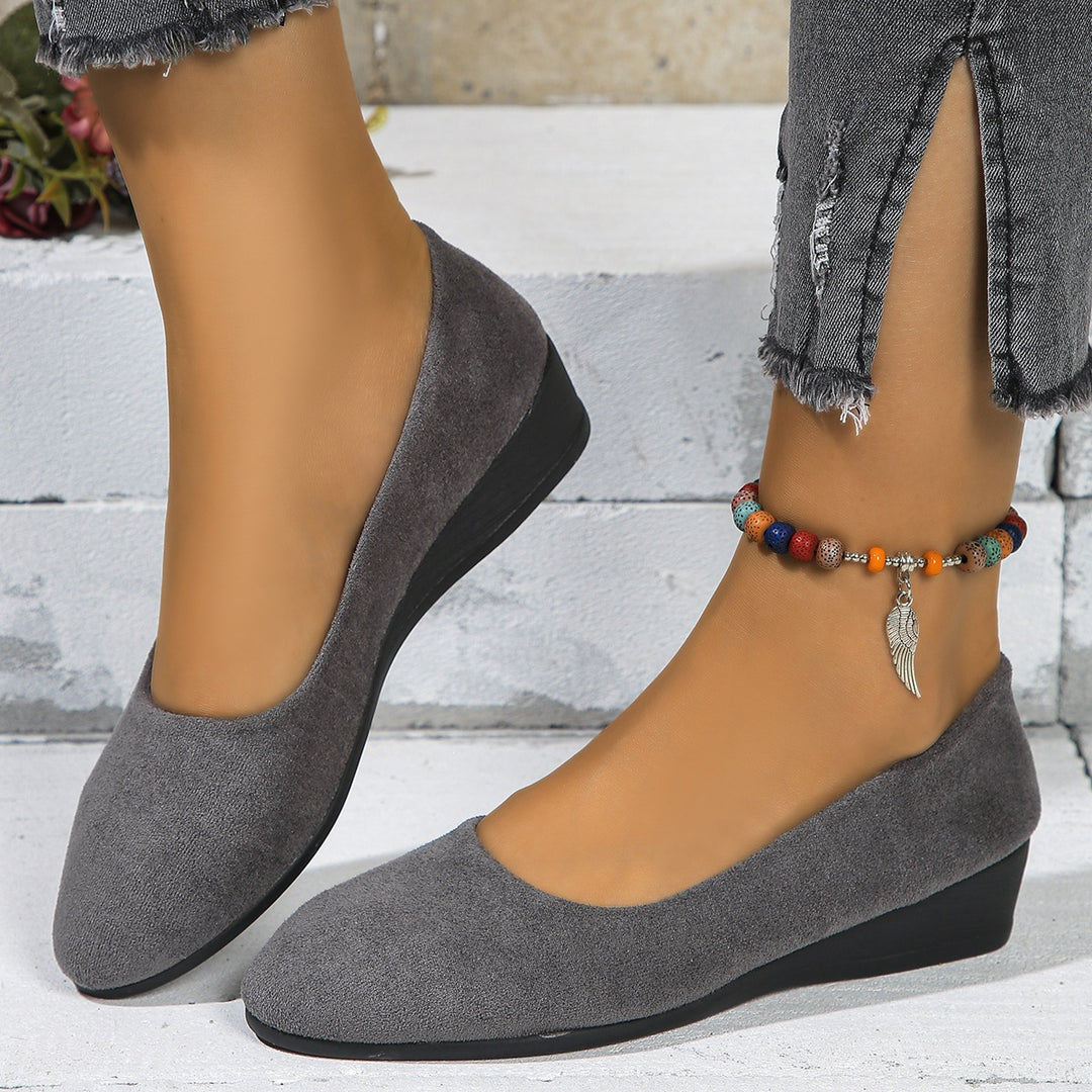 Damen modische und komfortable Ballerinas mit Glitzerelementen R&B