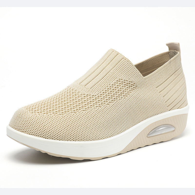 Damen leichtgewichtige Slip-On Sneakers mit atmungsaktiver Mesh-Oberfläche R&B