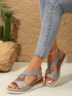 Damen Plateau-Sandalen mit modischem Knoten und elastischen Riemen R&B