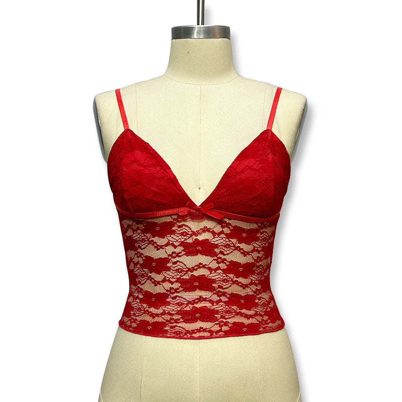 Damen Spitzencami mit verstellbaren Trägern R&B