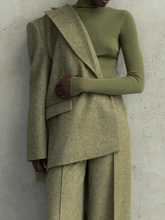 Damen Oversized Blazer mit asymmetrischem Schnitt und eleganten Details R&B
