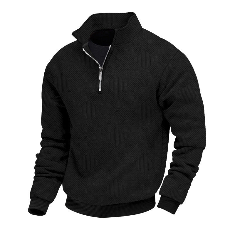 Herren feiner Strickpullover mit hochgeschlossenem Kragen R&B