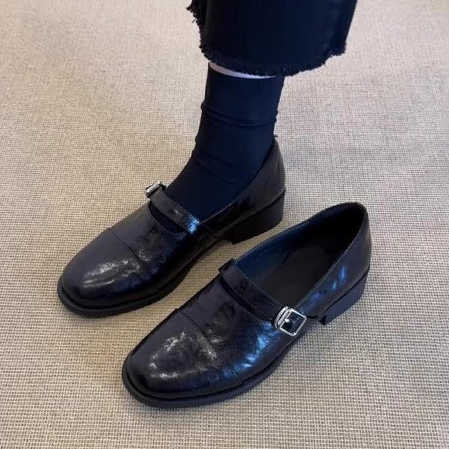 Damen Elegante Loafers mit dekorativem Schnallenverschluss R&B
