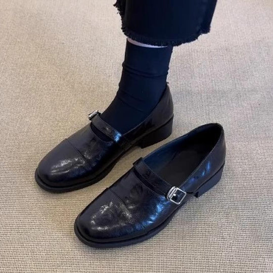 Damen Elegante Loafers mit dekorativem Schnallenverschluss R&B