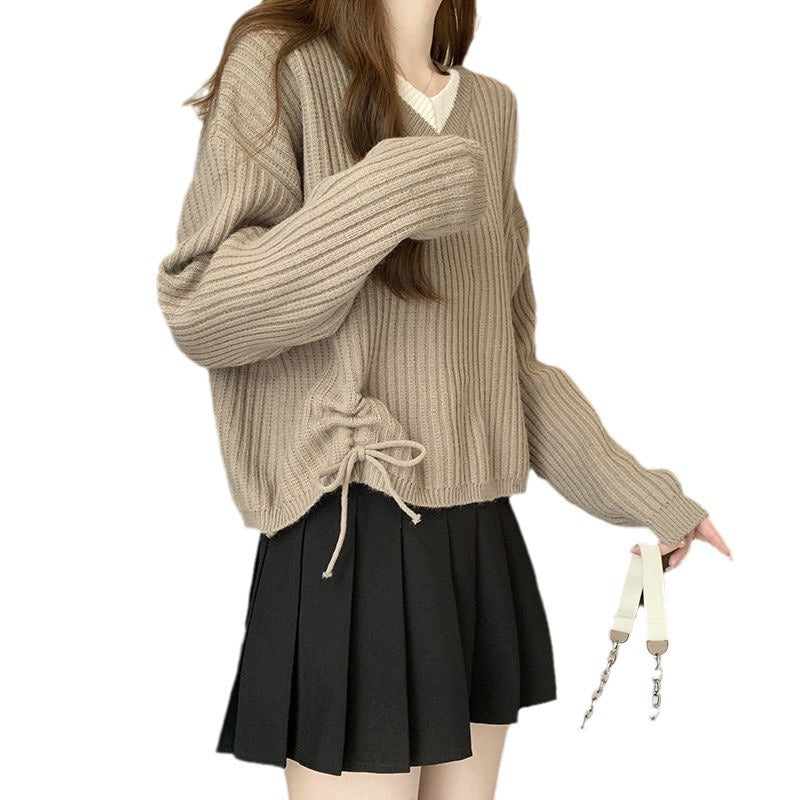 Damen lässiger Strickpullover R&B