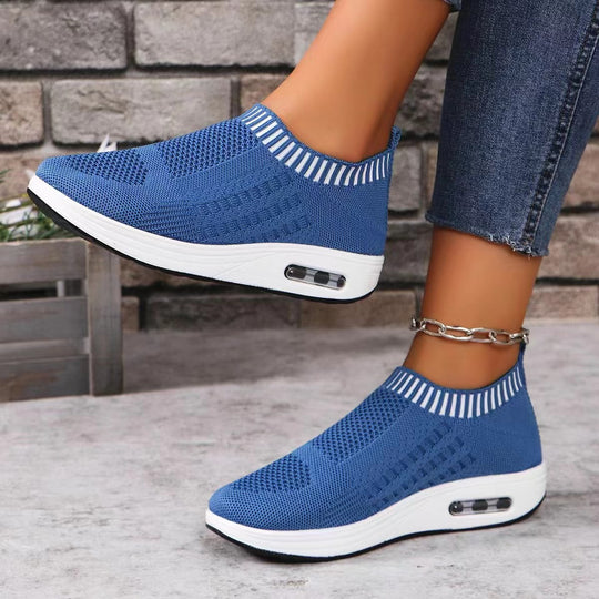 Damen Atmungsaktive Slip-On Sneakers mit elastischem Kragen R&B