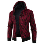 Herren Strickjacke mit modernem Zopfmuster und kuscheligem Innenfutter