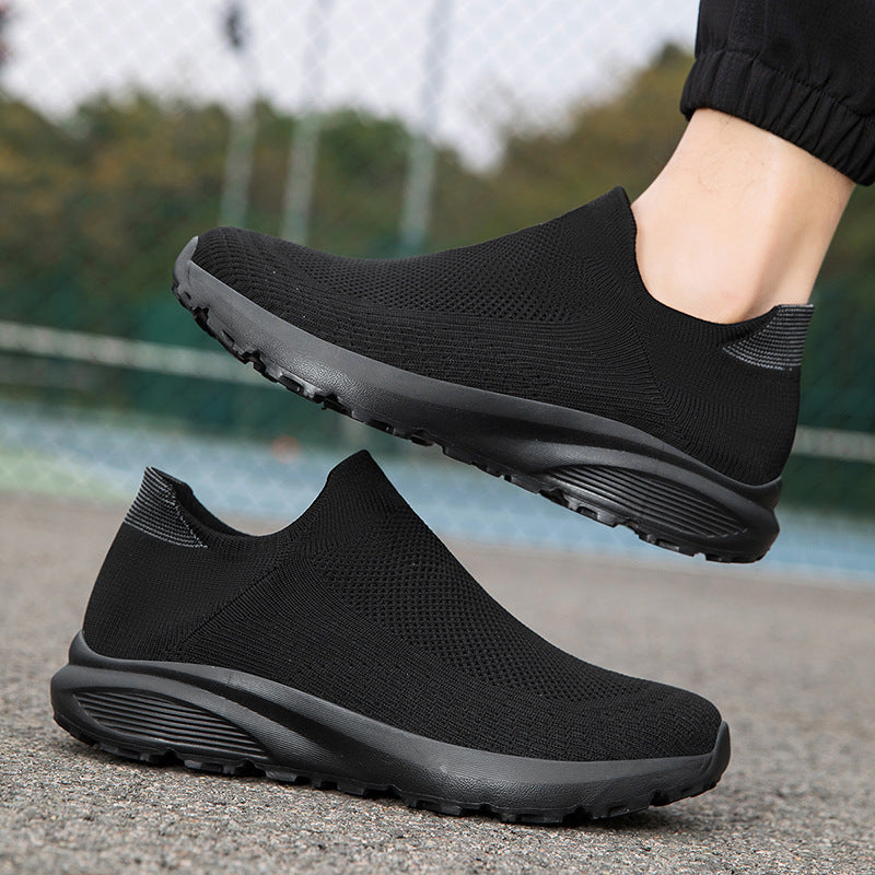 Unisex nan elastischer Strick-Schlupfschuh mit konturierter viskoelastischer Innensohle und rutschfester stoßdämpfender Laufsohle R&B