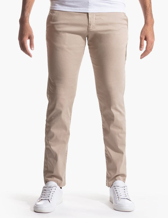 Herren elegante Chinohose mit elastischem Bund und schmalem Schnitt R&B