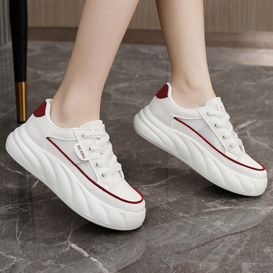 Damen trendige Chunky Sneakers mit hochgezogener Sohle und atmungsaktivem Obermaterial R&B