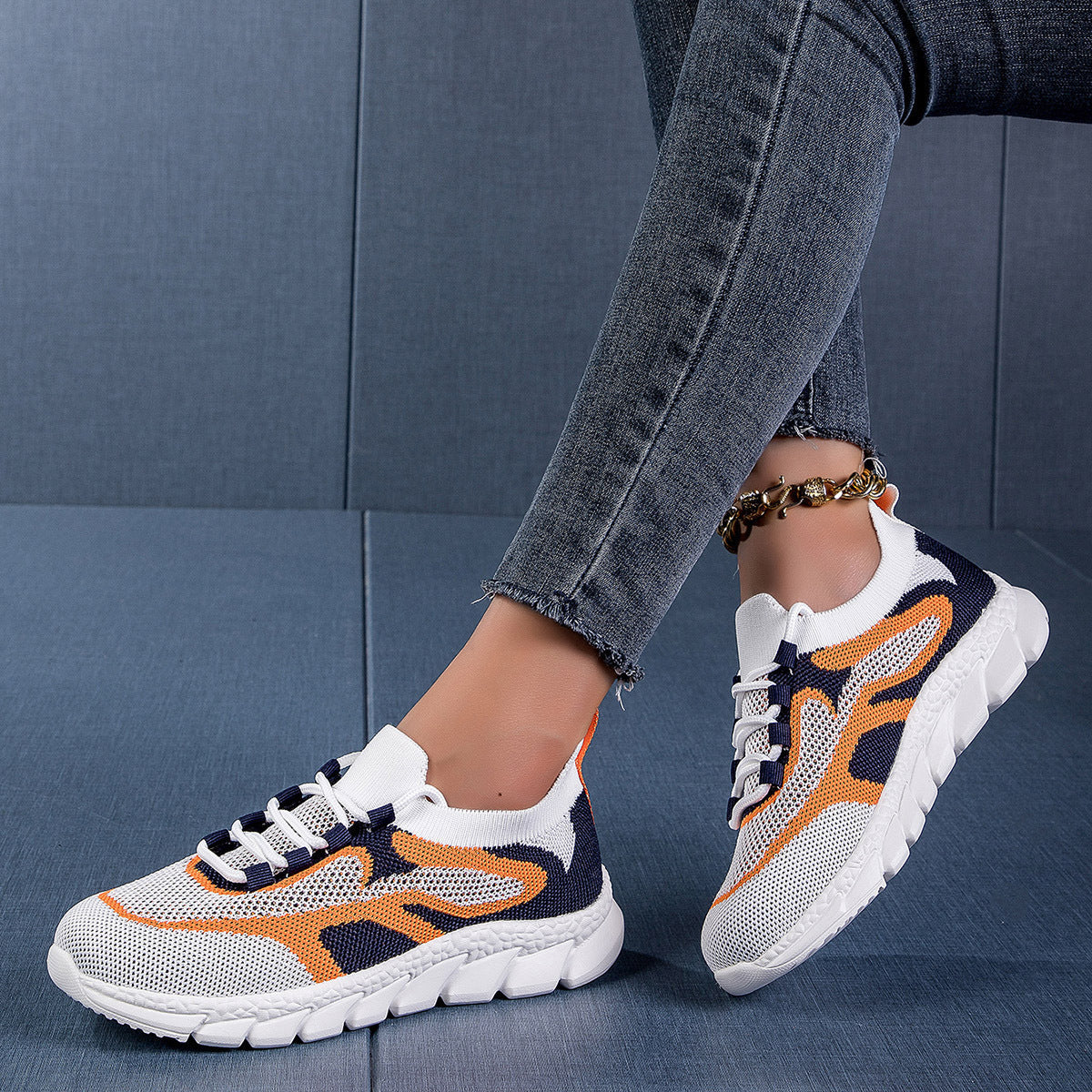 Damen Leichte Sportschuhe mit atmungsaktivem Mesh-Obermaterial und rutschfester Sohle