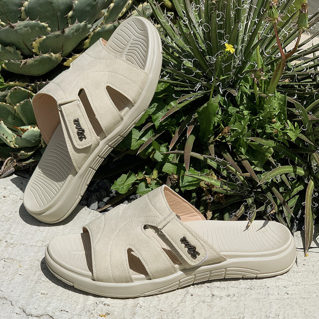 Damen Komfortable und stylische Clogs aus feinem Kunstleder mit ergonomischem Fußbett R&B