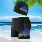 Herren Sportliche Schwimmshorts mit passender Badekappe R&B