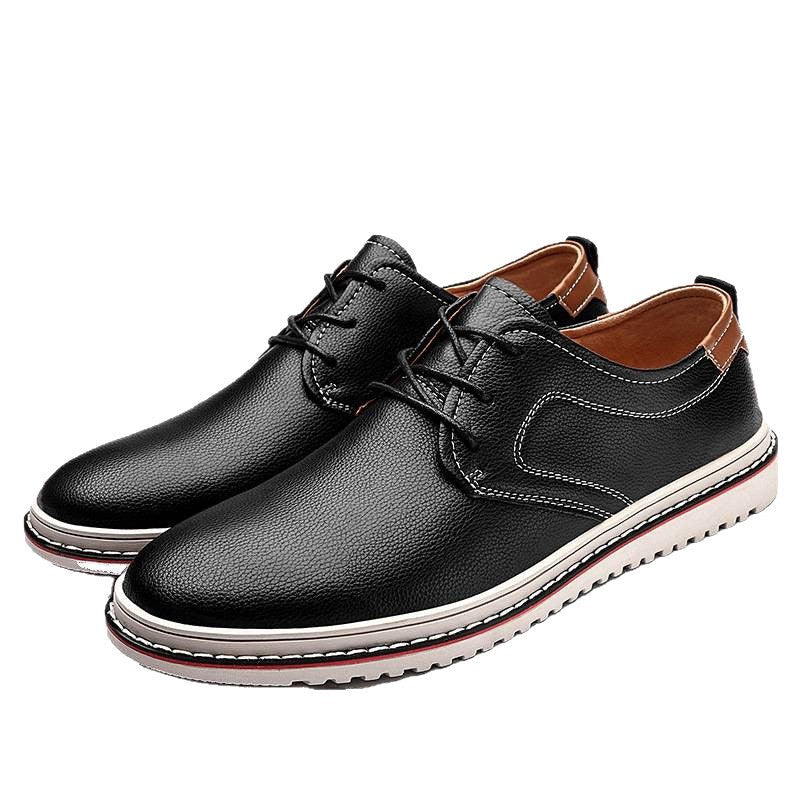 Herren Elegante Freizeit-Schnürschuhe aus hochwertigem Leder R&B