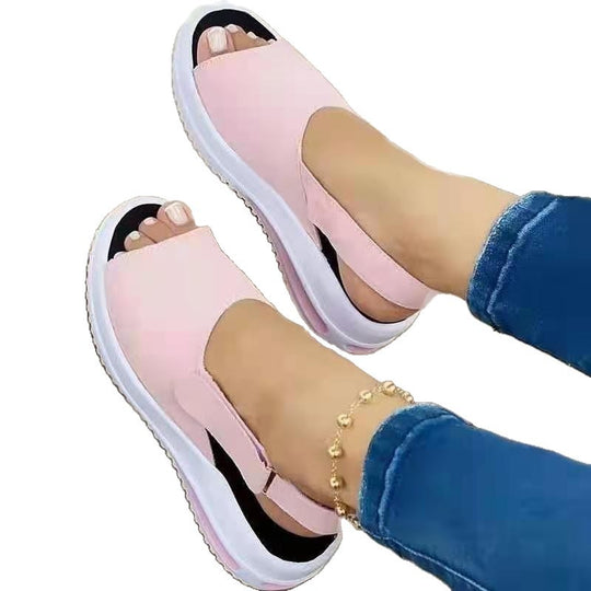 Damen Sportliche Slip-On Sandalen mit elastischem Riemen R&B