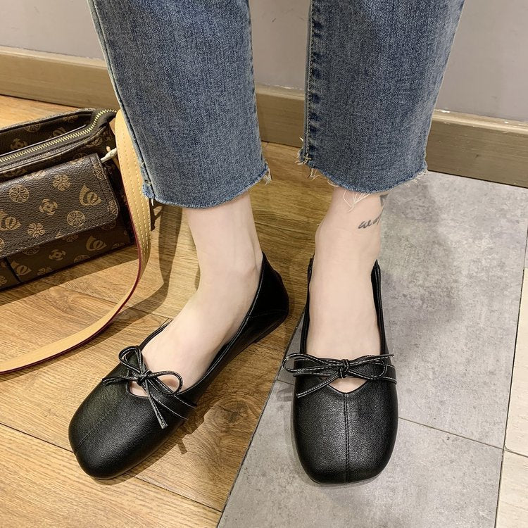 Damen elegante Ballerinas mit dekorativem Schleifenakzent R&B