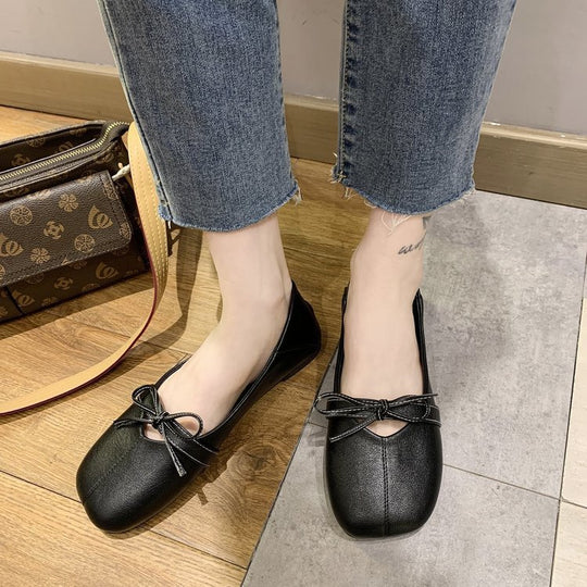 Damen elegante Ballerinas mit dekorativem Schleifenakzent R&B