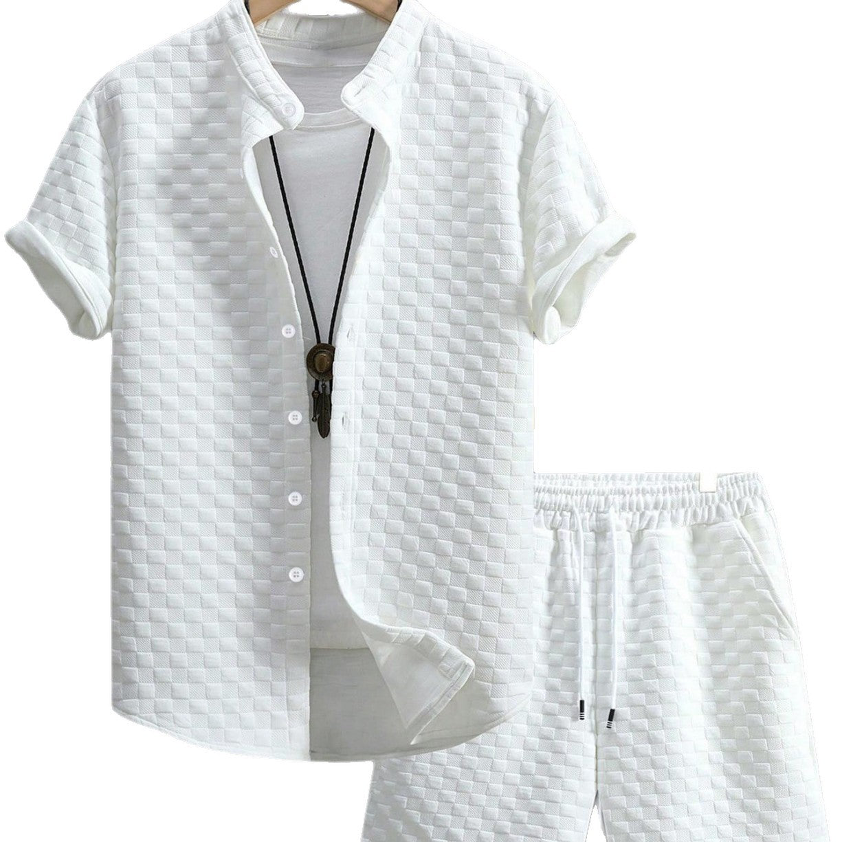 Damen lässiges Kurzarm Hemd und Shorts Set