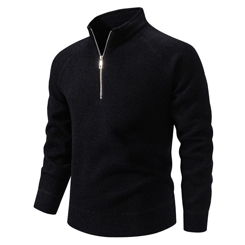 Herren Pulli mit modernem Reißverschluss und Raglanärmeln R&B