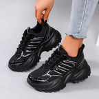 Damen Sportliche Chunky Sneakers mit atmungsaktiver Mesh-Oberfläche