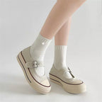 Damen Modische Mary Jane Schuhe mit verstellbarem Riemen und weicher Sohle R&B