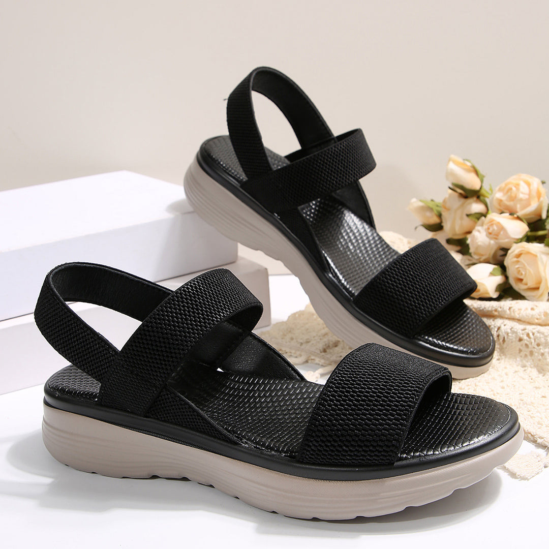Damen Komfortable und atmungsaktive Sandalen mit elastischen Riemen R&B