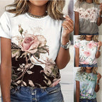 Damen T-Shirt mit floralem Design und modernem Schnitt R&B