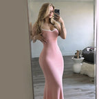Damen Elegantes Maxikleid mit femininer Silhouette und feinen Trägern R&B