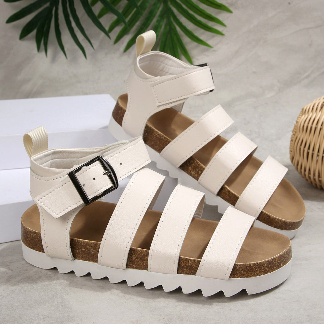 Damen Komfortable Riemchensandalen mit gepolstertem Fußbett und verstellbarem Riemen R&B