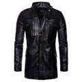 Herren Lederjacke mit Zipper-Taschen