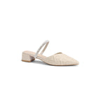 Damen Slingback-Pumps mit glitzerndem Riemchen und eleganter Spitze