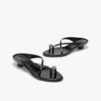 Damen Zehentrenner mit elegantem Riemendesign und hochwertigem Metallic-Detail R&B