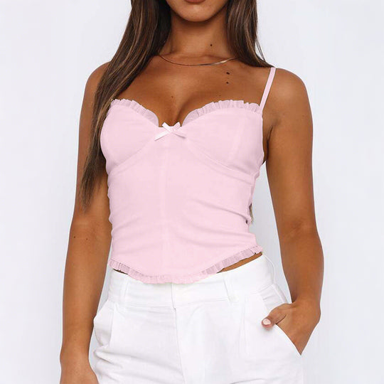 Damen Komfortables Trägershirt mit Rüschendetails R&B