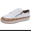 Damen modische Sneakers mit elegantem Reißverschluss und Korksohle R&B