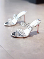 Damen Glamouröse Slingback-Pumps mit funkelnden Strass-Akzenten R&B