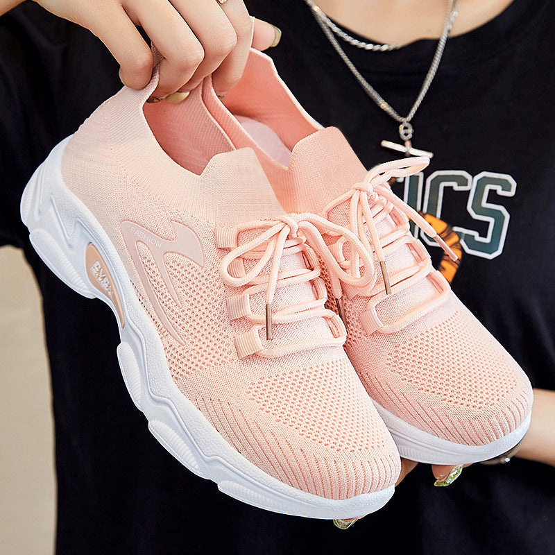Damen Schnürfreizeitschuhe mit atmungsaktivem Mesh-Obermaterial