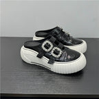 Damen modische Clutch-Sneaker mit dekorativen Strassschnallen R&B