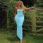 Damen Langarm Nachtkleid mit eleganter Spitzenverzierung R&B