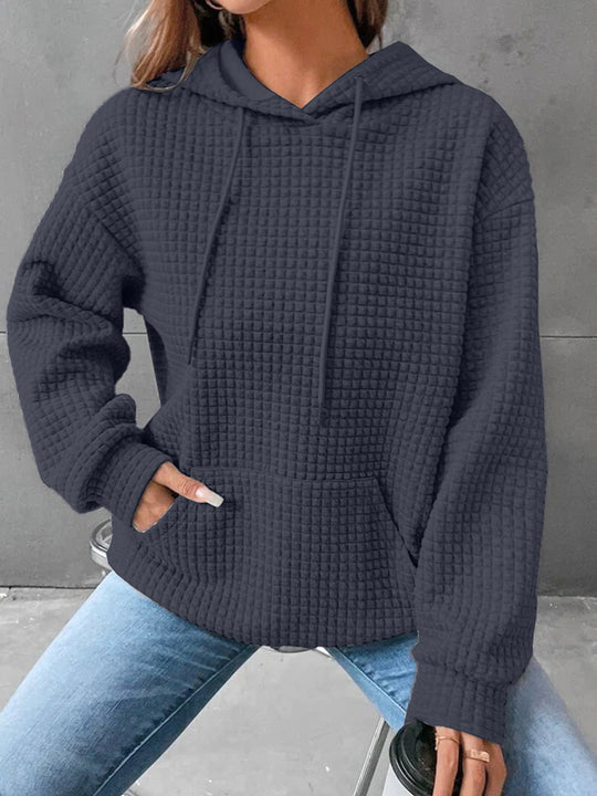 Damen Kapuzensweatshirt mit strukturiertem Design R&B
