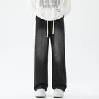 Damen weite Denim-Hose mit verstellbarem Bund und modernem Schnitt R&B
