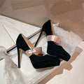 Damen elegante Stiletto-Pumps mit dekorativem Schleifenakzent R&B
