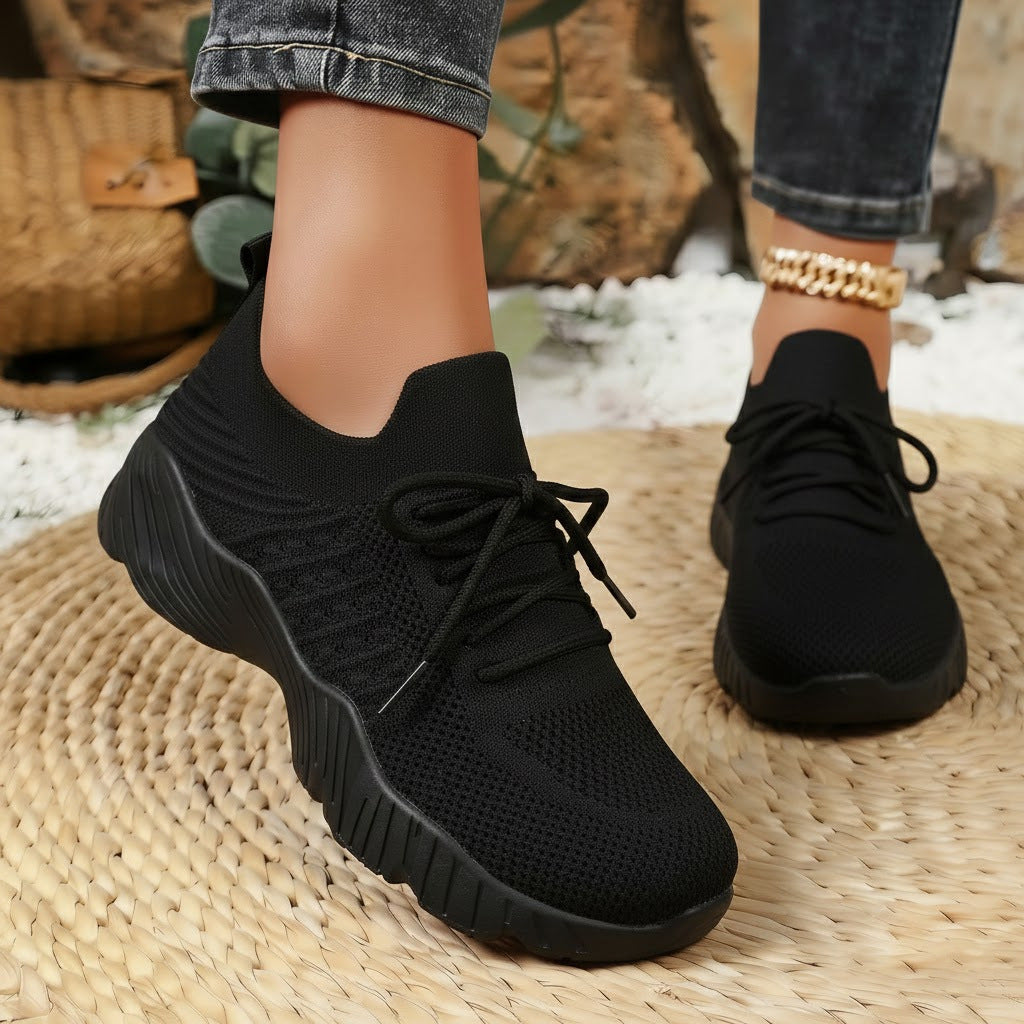 Damen Atmungsaktive sportliche Sneaker mit elastischem Obermaterial