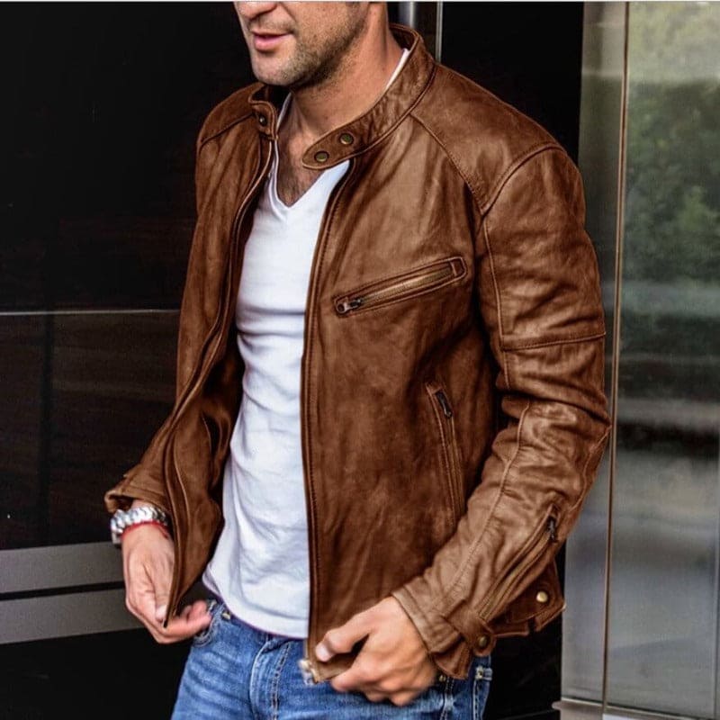 R&B | Stilvolle Lederjacke Herren Max