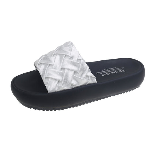 Damen elegante Clogs mit geflochtenem Obermaterial und rutschfester Sohle R&B