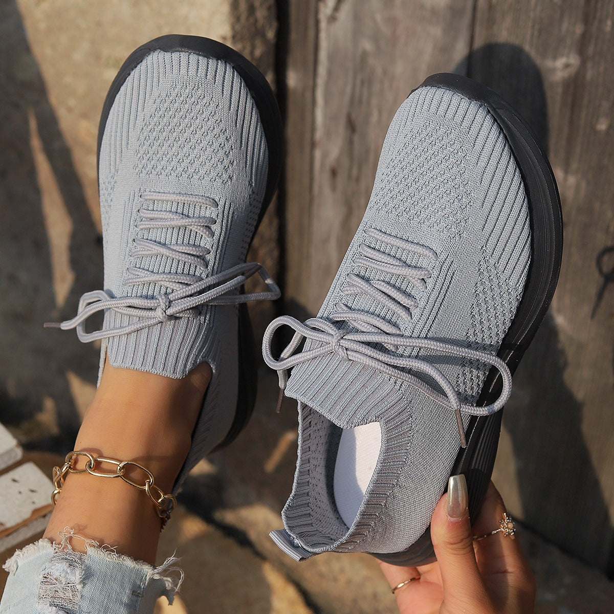 Damen Atmungsaktive und flexible Lifestyle Sneakers R&B