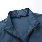 Herren nan ultraleichte winddichte Freizeitjacke mit Stehkragen verdecktem Reißverschluss und Reißverschlusstaschen R&B