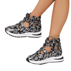 Damen Sportliche Sneaker mit floralem Design und atmungsaktiver Netzstruktur R&B